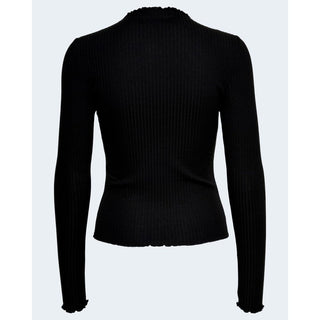 Cuello alto negro de poliéster
