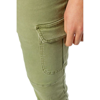 Pantalones pitillo de algodón verdes