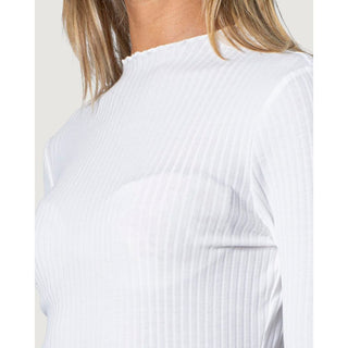 Weißer Polyester-Rollkragenpullover