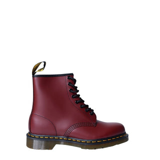 Bordeauxrote Leder-Schnürstiefeletten