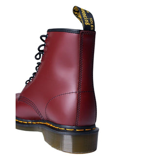 Bordeauxrote Leder-Schnürstiefeletten