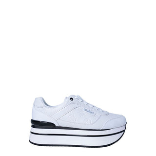 Zapatillas blancas de plataforma de poliéster