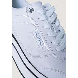 Zapatillas blancas de plataforma de poliéster