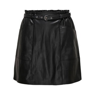 Schwarzer Minirock aus Polyester