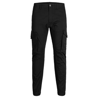 Pantalones ajustados negros de algodón