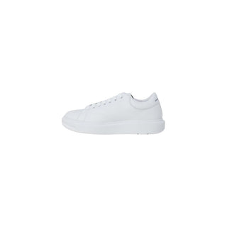 White Leather Low Top Sneakers