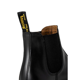 Schwarze Chelsea-Boots aus Polyester