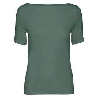 Zweifarbiges Viskose-T-Shirt