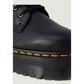 Schwarze Leder-Schnürstiefel