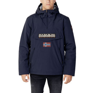 Blue Polyester Shell Jacket