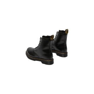Black Leather Lace-Up Boots