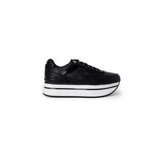 Schwarze Plateau-Sneaker aus Polyethylen