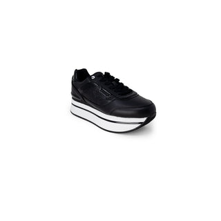 Schwarze Plateau-Sneaker aus Polyethylen