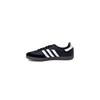 Black Leather Low Top Sneakers