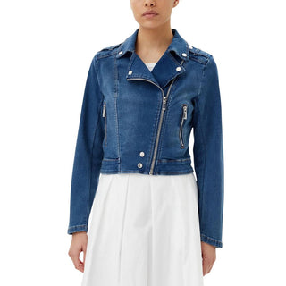 Blaue Jeansjacke aus Baumwolle