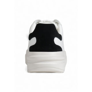 Black And White Polyethylene Low Top Sneakers
