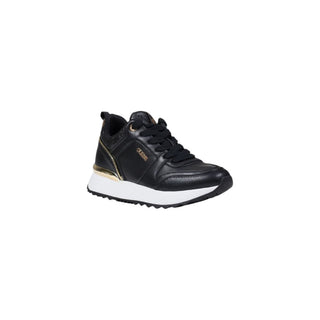 Schwarze Polyethylen Low-Top-Sneakers