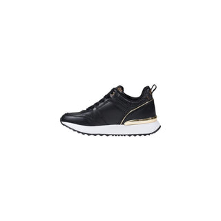 Schwarze Polyethylen Low-Top-Sneakers