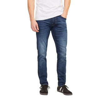 Jeans de algodón azul de corte relajado  