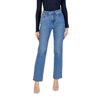 Hellblaue Mom Jeans aus Baumwolle