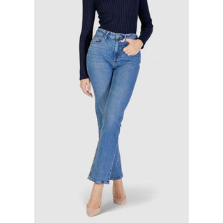 Jeans mom de algodón azul claro