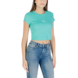 Turquoise Cotton T-Shirt