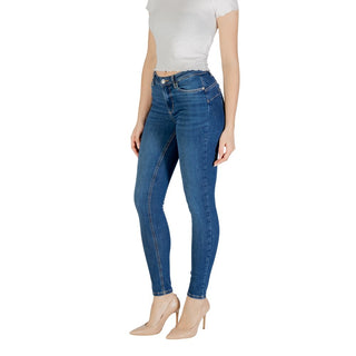 Blue Cotton Skinny Jeans