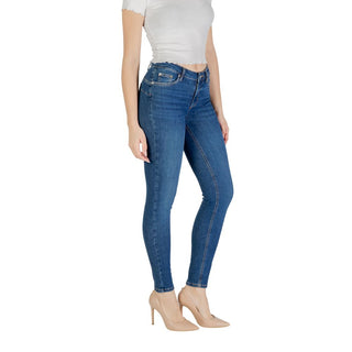 Blue Cotton Skinny Jeans