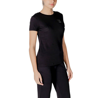 Schwarzes Baumwoll-T-Shirt