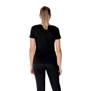 Schwarzes Baumwoll-T-Shirt