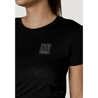 Schwarzes Baumwoll-T-Shirt