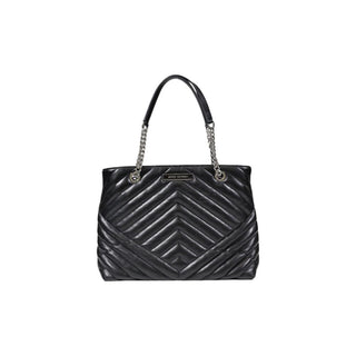 Schwarze Polyester-Handtasche