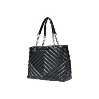 Schwarze Polyester-Handtasche