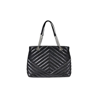Schwarze Polyester-Handtasche