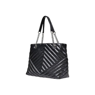 Schwarze Polyester-Handtasche