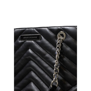 Schwarze Polyester-Handtasche
