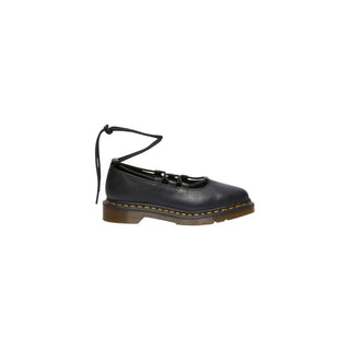 Schwarze Leder-Plateaupumps