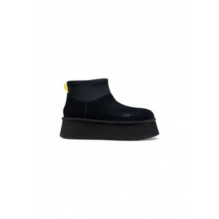 Schwarze Wildleder-Stiefeletten