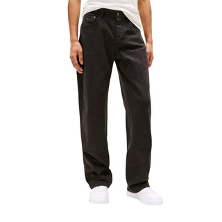 Pantalones casuales de algodón orgánico negro