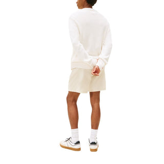Cremefarbenes Sweatshirt aus recycelter Baumwolle
