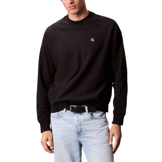 Schwarzes Baumwoll-Sweatshirt