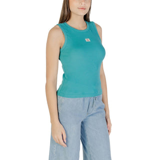 Top de algodón azul