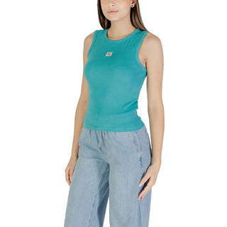 Top de algodón azul