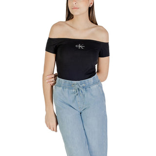 Schwarzes Baumwoll-T-Shirt