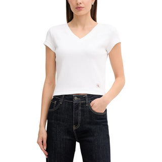 Camiseta de algodón blanca