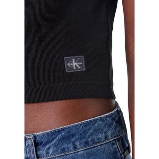 Schwarzes Baumwoll-T-Shirt