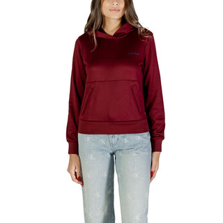 Sudadera con capucha de algodón burdeos