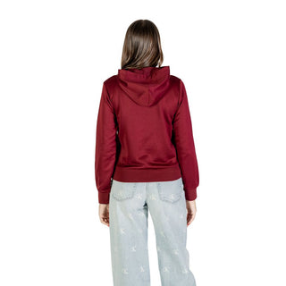 Sudadera con capucha de algodón burdeos