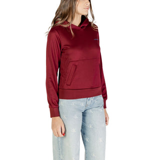 Sudadera con capucha de algodón burdeos