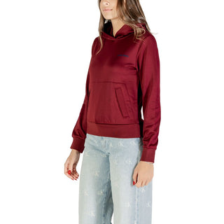 Sudadera con capucha de algodón burdeos